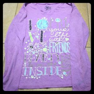 Purple long sleeve shirt